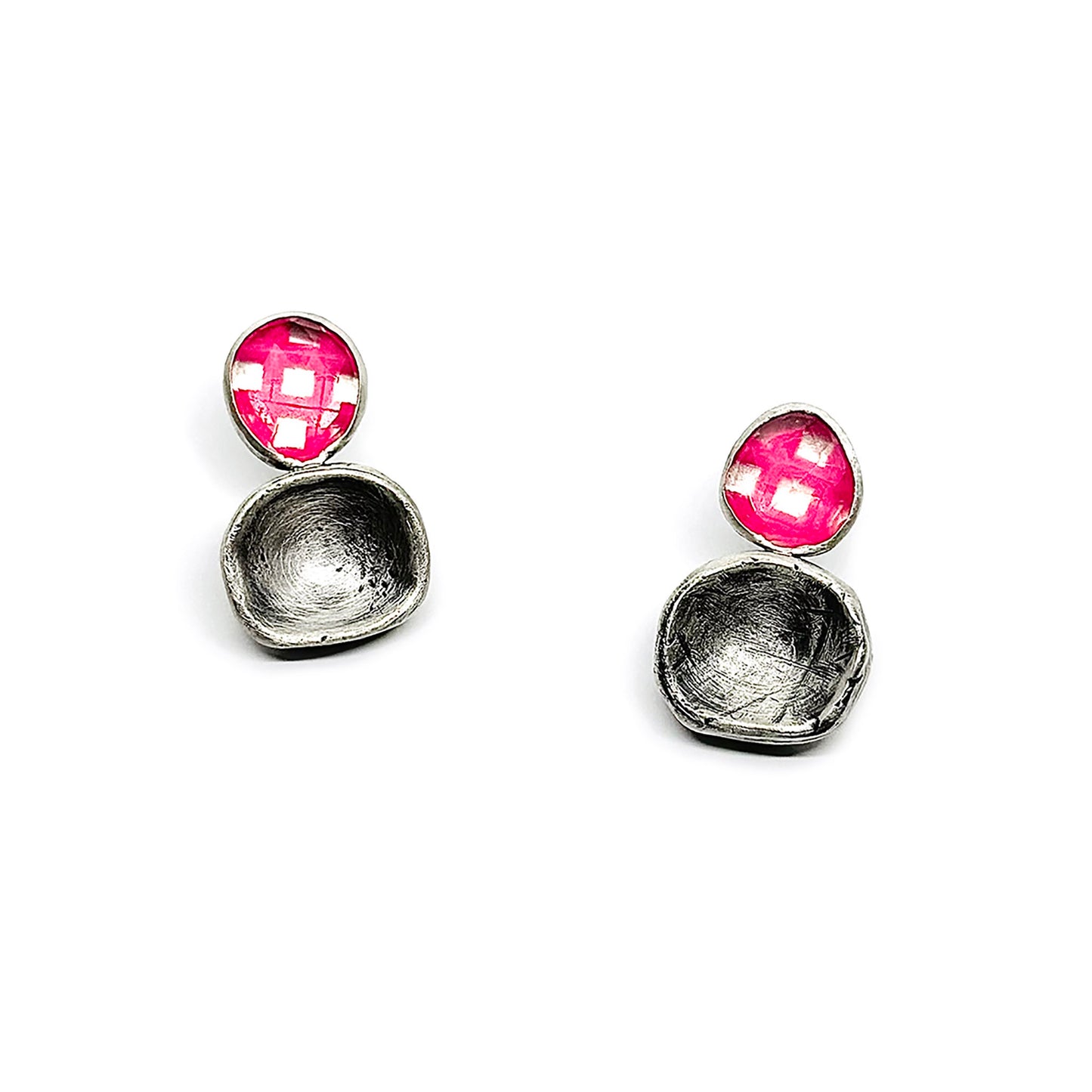 Hot Pink Hollow Round Studs